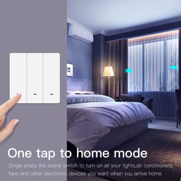 Interruptor inalámbrico MOES Tuya ZigBee, Interruptor Transmisor a Través de TUYA/Smart Life, Escenario de Automatización del hogar inteligente, 1 Gang - Image 4
