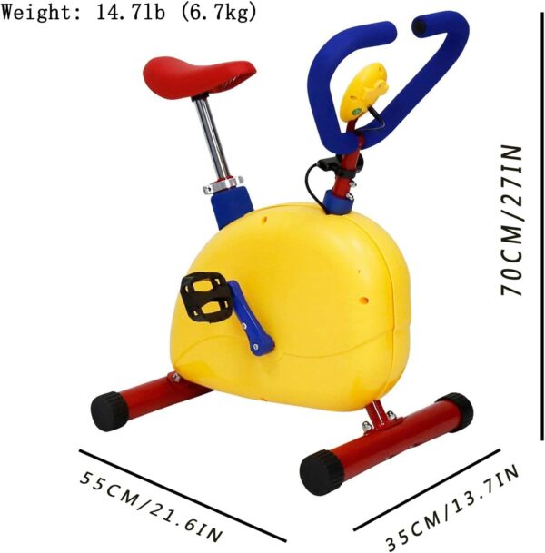 Equipo De Ejercicio Divertido Y Fitness para NiñOs, Bicicleta EstáTica De Interior con Asiento Ajustable, Adecuado para NiñOs De 3 A 8 AñOs - Image 2