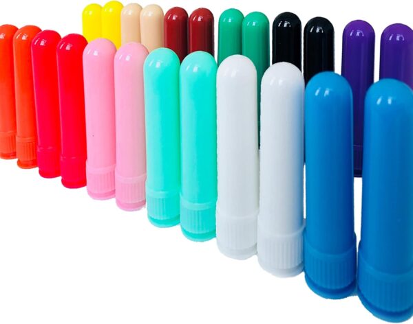 24 Piezas Tubos de Aceite Esencial, Inhalador Nasal de Tubos de Aceite Esencial, Inhalador Recargable, para Relajar el Cuerpo y Ayudarlo a Dormir - Image 2