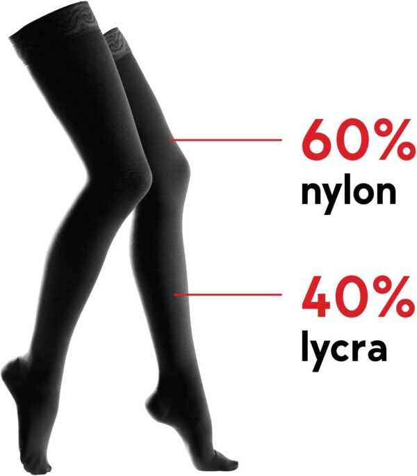 Lauma Medical, 23-32 mmHg Medias de compresión médica de clase 2 con rayas de encaje, venas varicosas, a menudo hinchazón en las piernas, dolor en las pantorrillas y los pies ( - Image 2