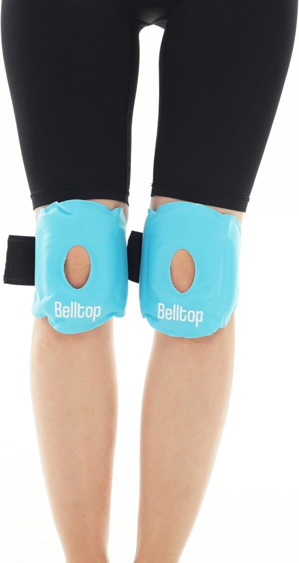 Pack de 2 bolsas de gel frío/calor reutilizables. Hielo lesiones (rodillera ligamento y menisco) con banda de compresión. Bolsa caliente para microondas y compresas gel frío lesiones para congelador - Image 3