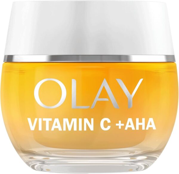 Olay Vitamin C + AHA 24 Crema Hidratante, Gel Crema De Día Para Un Tono De Piel Visiblemente Más Luminoso Y Uniforme 50 ml