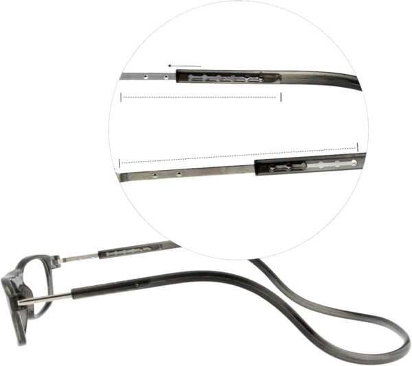 TBOC Gafas de Lectura Presbicia Vista Cansada - [Pack 4 Unidades] Montura [Transparente Burdeos Azul Negra] Graduadas +4.00 Dioptrías Hombre Mujer Regulables Plegables Lente con Imán - Image 8