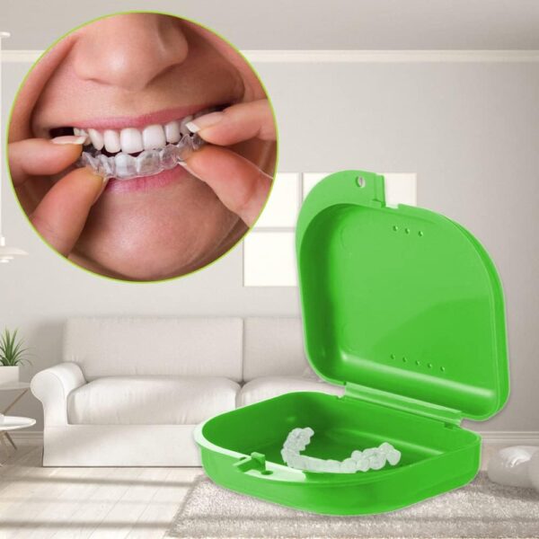 GmeDhc Caja ortodoncia, 4 Piezas Caja de baño para dentadura postiza, Caja Ferula Dental, Caja de dientes para proteger los dientes con agujeros de ventilación, caja de dentadura de ortodoncia - Image 4