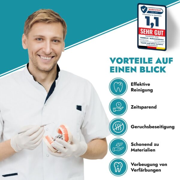 30 pastillas de limpieza para retenedores, aparatos ortopédicos y férulas dentales – Retainer brite, limpieza de dentaduras – Limpiador de dentaduras – Pastillas de limpieza de dentaduras – Limpiador - Image 3
