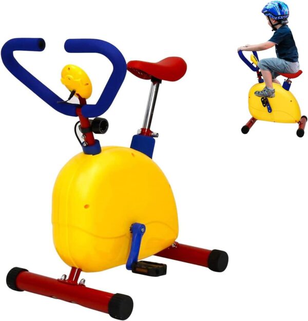 Equipo De Ejercicio Divertido Y Fitness para NiñOs, Bicicleta EstáTica De Interior con Asiento Ajustable, Adecuado para NiñOs De 3 A 8 AñOs