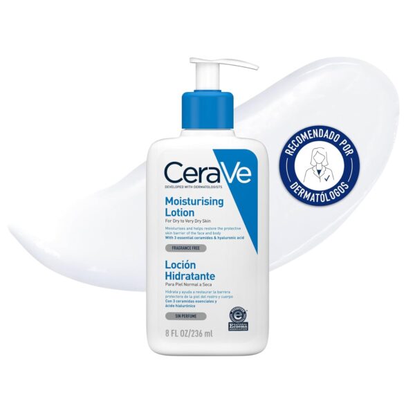 CeraVe, Loción Hidratante de Rostro SPF 50, Para Piel Normal a Seca, Hidratación y Alta Protección Contra los Rayos UVB/UVA, Enriquecida con Ceramidas