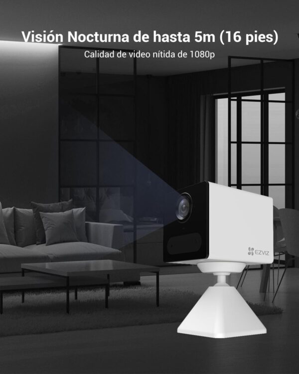 EZVIZ Camara Vigilancia WiFi Interior sin Cables, 1080P Cámara Batería 2000 mAh, Detección de Movimiento Humano PIR, Visión Nocturna Infrarroja, Audio de 2 Vias,Soporta Tarjeta SD hasta 512GB,CB2 - Image 7