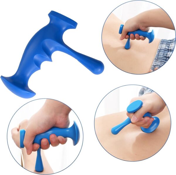3 Piezas Masajeador para El Pulgar, Masajeador de Pulgar Verde, Masajeador de Pulgar de Mano, Herramienta de Masaje de Tejido Profundo Herramienta para Masaje Espalda Cuello Hombros Manos Pies - Image 4