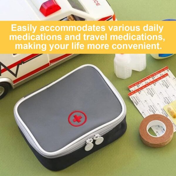 QEQSHQO Botiquin Viaje Botiquin de Primeros Auxilios Vacía Bolsa Botiquín Impermeable Bolsa de Medicamentosauxilios Viaje Bolsa Botiquin Vacia Portátil para Viajar Acampar y Senderismo - Image 4