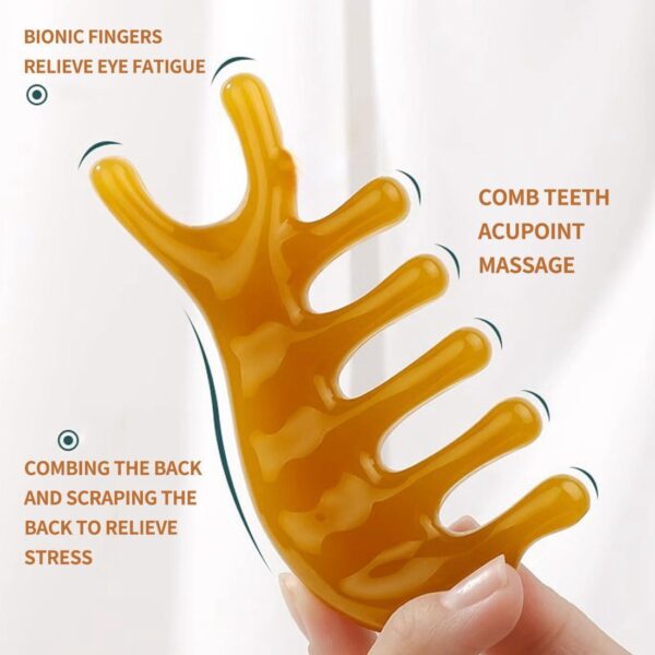 SCJJZ Masajeadores del Cuero cabelludo en Masaje y relajación,Peine de Masaje Peine de Masaje de Dientes Anchos Peine de Masaje de meridianos Unisex Peine de Masaje de Ojos (2 Piezas) - Image 4