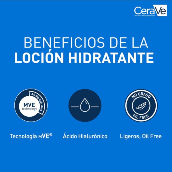 CeraVe, Loción Hidratante de Rostro SPF 50, Para Piel Normal a Seca, Hidratación y Alta Protección Contra los Rayos UVB/UVA, Enriquecida con Ceramidas - Image 3
