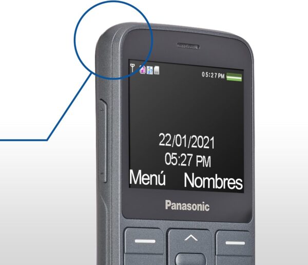 Panasonic Teléfono Móvil de Fácil Uso KX-TU160EXG - Botón SOS, Teclas Grandes retroiluminadas, Compatibilidad Audífonos, Larga Duración, Bluetooth (Gris) - Image 5