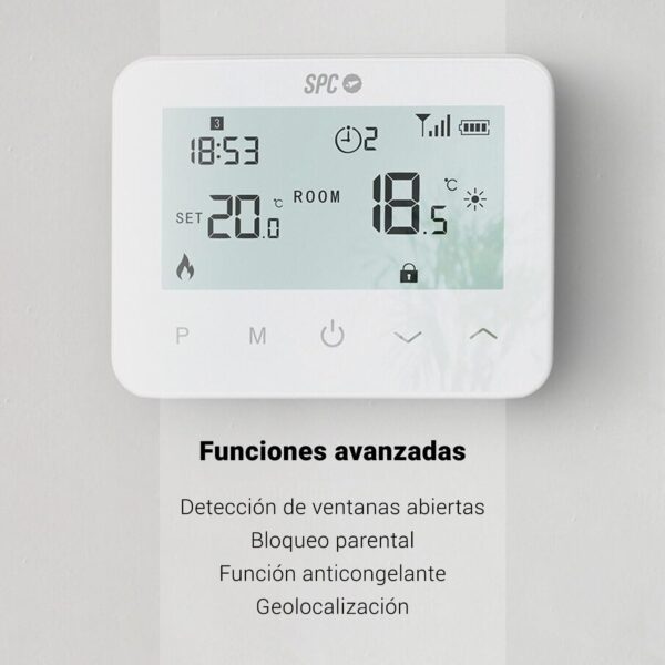SPC Vesta Thermostat – Termostato calefacción WiFi para Caldera de Gas, manejo Inteligente por App, Compatible con Alexa/Google, detección de Ventanas Abiertas, programable y de Pared – Blanco - Image 5