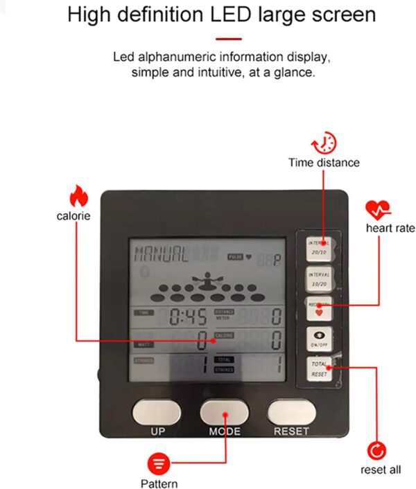 Máquina de ejercicios de esquí, Máquina de esquí con monitor de pantalla, Máquina de entrenamiento cruzado de esquí para interiores, Máquina de ejercicios de esquí Máquina de piernas para entrenamient - Image 4