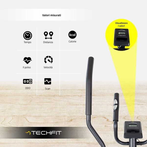 TechFit E250N Cross Trainer, Bicicleta estática elíptica para el hogar, la pérdida de Peso Máquina para Cardio y Ejercicios de Fitness, Dispositivo de Resistencia Magnética para Espacios Interiores - Image 4
