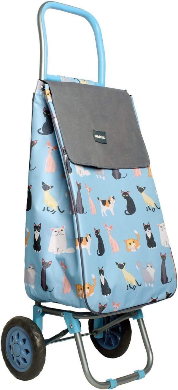 Sabichi Crazy Cats Carrito de la compra de 2 ruedas