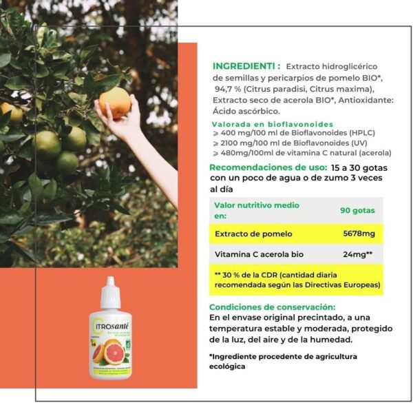 Citrosanté - Extracto de semillas de pomelo orgánico 2 unidades de 50 ml - Image 6