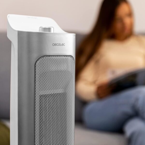 Cecotec Calefactor Baño Cerámico Ready Warm 6700 Ceramic Sky. 2000 W, Termostato Regulable, Motor DC, Control Manual con Ruedecilla, 3 Modos, Oscilación, Cobertura 20 m2 - Image 5