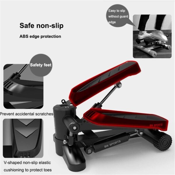 JHKGY Mini Paso A Paso,Escalera De Fitness Interior De Pasos,con Bandas De Resistencia,Máquina para Entrenamiento De Ejercicios con Monitor LCD,para Principiantes Y Profesionales - Image 3