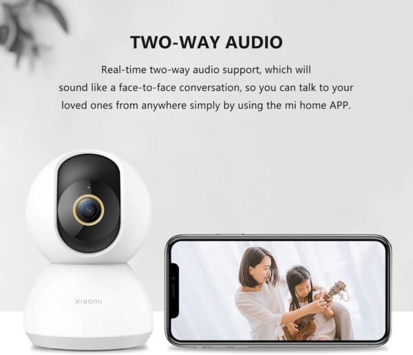 Xiaomi Smart Camera C300 | Cámara de vigilancia Interior con WiFi 360º | Cámara de Seguridad sin Cable con Resolución 2K | Cámara para Interior con Detección del Movimiento y Visión Nocturna - Image 4