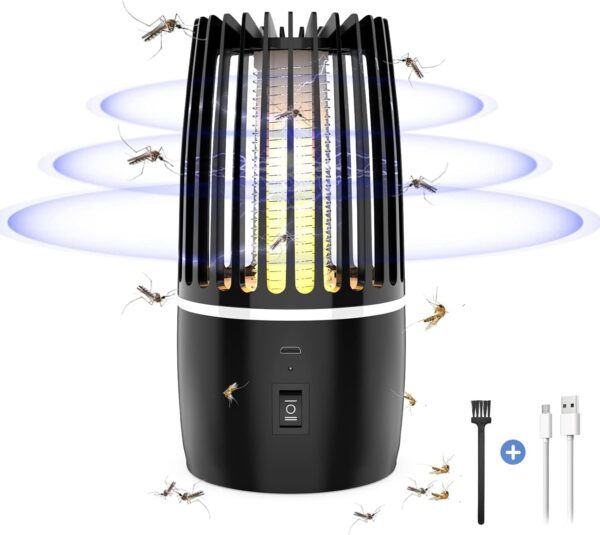 Lámpara Antimosquitos Eléctrico, 4000mAh Recargable Matar Repelente de Insectos Interior Exterior lampara Antimosquitos Anti Mosquitos Control de Plagas para Patio Trasero Camping - Image 8