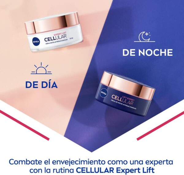 NIVEA Cellular Expert Lift Crema de Noche Antiedad Avanzada (1 x 50 ml), crema facial de noche con bakuchiol puro, crema antiarrugas con ácido hialurónico, crema antiedad - Image 6