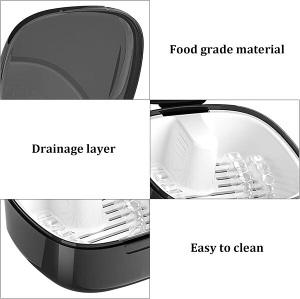 Porta aparato dientes 2 piezas caja aparato dientes caja para dentaduras dentales caja caja de almacenamiento para dentadura porta protector bucal porta bite dental para limpiar y almacenar prótesis - Image 3