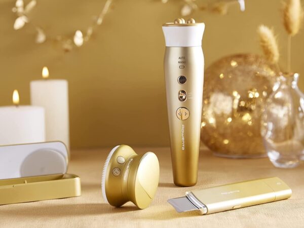Rowenta Reset & Boost Skin Duo LV8530 - Limpiador y masajeador facial electrico, cepillo limpiador 2 en 1, para cara y cuello, potenciador cremas, cerdas precisas, estimulación térmica, color dorado - Image 11