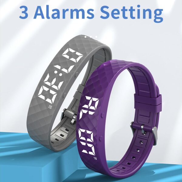 Reloj con podómetro, contador de pasos, calorías, monitor de sueño, reloj despertador IP67, resistente al agua, para adultos, niños y personas mayores - Image 4