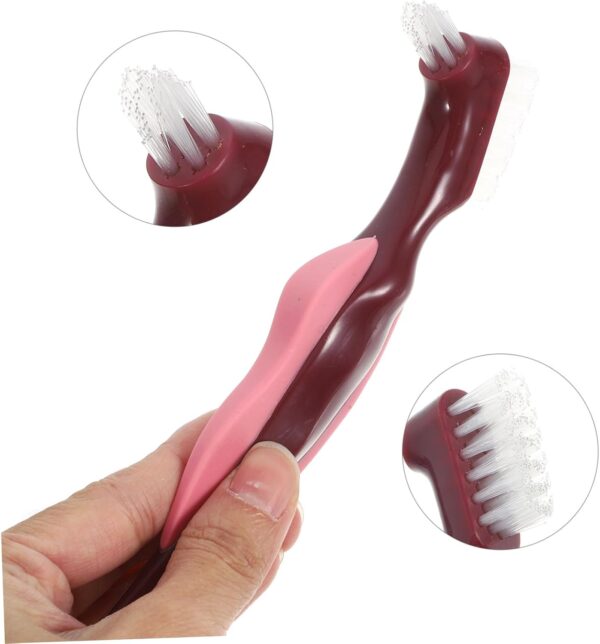 HAPINARY 4 Uds Cepillo De Para Dentaduras Postizas Para Ancianos Cepillo De Para Gomas Cepillo Limpiador Para Dentaduras Postizas Cepillos De Para Aparatos - Image 7