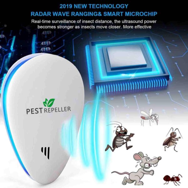 Repelente Ultrasónico de Plagas,2024 Nuevo Electrónico Repelente Mosquitos Insectos para Interiores Anti Cucarachas, Moscas,Mosquitos,Ratones,Arañas,100% Inofensivo para Mascotas y Humanos - Image 2