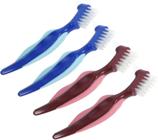 HAPINARY 4 Uds Cepillo De Para Dentaduras Postizas Para Ancianos Cepillo De Para Gomas Cepillo Limpiador Para Dentaduras Postizas Cepillos De Para Aparatos