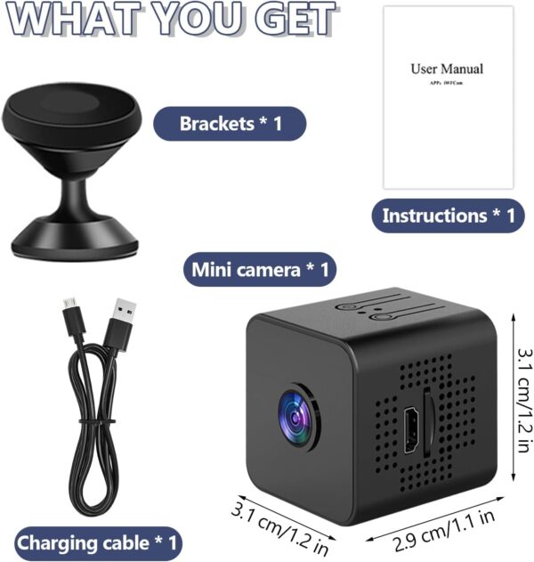 Bqweun 1080P Camaras Vigilancia Domicilio WiFi, Visión Nocturna, Detección de Movimiento, Camara Vigilancia WiFi Exterior, Camaras de Vigilancia sin Cables, Camara Vigilancia WiFi Interior (1) - Image 2