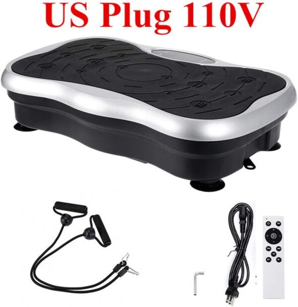 LIBWX 200KG / 441LBS Fitness Fitness Slim Vibration Machine Trainer Plate Platform Body Shaper Control Remoto con Bandas de Resistencia,Us 110v - Image 2