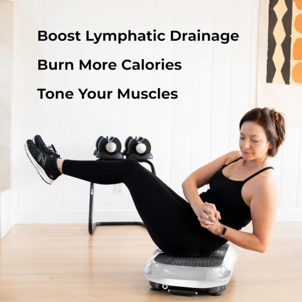 LifePro Vibration Plate Exercise Machine- Whole Body Vibration Fitness Trainer w/ Loop Bands - Vibrating Plate Exercise Machine with Remote, Balance Straps, Videos & Manual- 150Kg MAX Load - Image 2