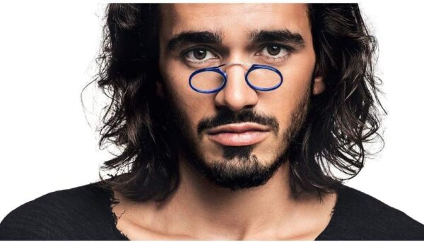MMOWW Gafas de lectura unisex dise?o de nariz de clip gafas de lectura portátiles dise?o antideslizante gafas de lectura compactas(azul,+2.0) - Image 8