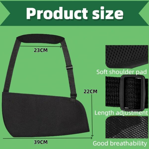 Cabestrillo Brazo,Cabestrillo Brazo Derecho Izquierdo,Hombro Arnés para Muñeca Rota,Cabestrillo Hombro para Mujeres y Hombres,Soportes de Brazos Hombro Inmovilizador Ajustable,Cómodo Soporte Hombro - Image 5