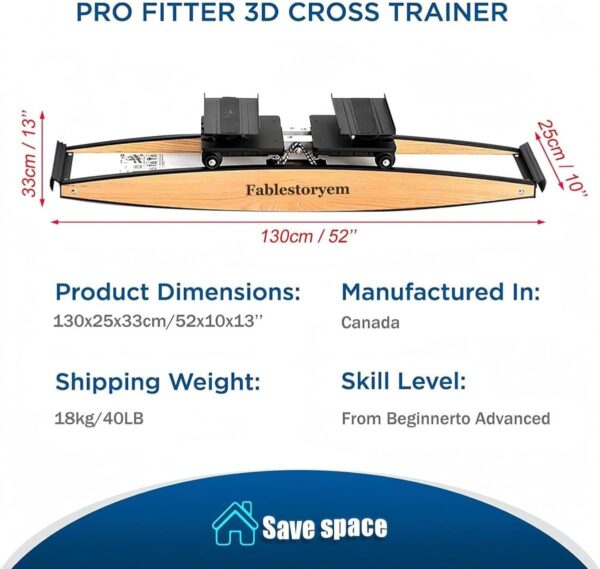 Máquina de ejercicio de esquí,máquina de esquí simulada for interiores con bastones y tapetes de esquí,elíptica 3D,equipo de ejercicio esquí,juego herramientas entrenamiento fuerza y ​​equilibrio - Image 6