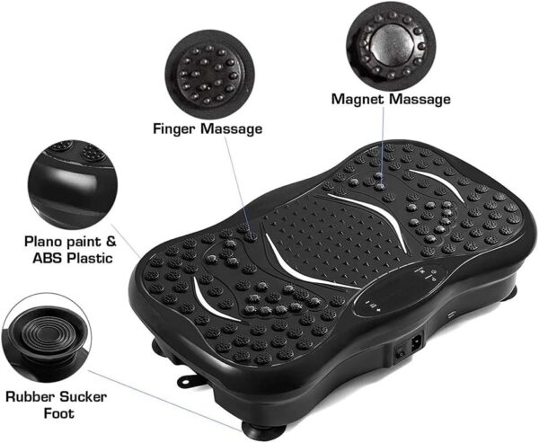 WSHA Plataforma de Placa de vibración de Cuerpo Completo silencioso 330 Lbs Máquina de eliminación de Grasa Bluetooth Música USB, 220V - Image 4