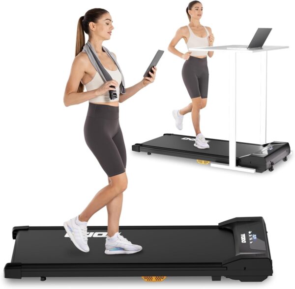 TODO Cinta de Correr, Cinta de Andar eléctrica，Walking Pad, Cinta de Correr para Caminar Debajo del Escritorio, Velocidad Ajustable 1-8 KM/H, Motor de 550W con Mando a Distancia y Pantalla LCD