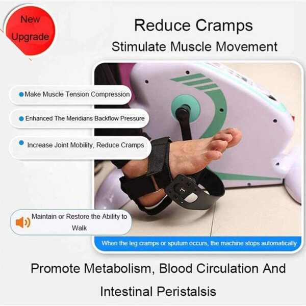Sywlwxkq Ejercitador de Pedal eléctrico, Mini Bicicleta estática para Oficina, Equipo para el hogar, Pedal para piernas y Brazos, Fisioterapia electrónica y Bicicleta de rehabilitación, ent - Image 2