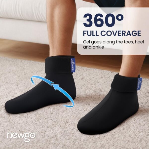 NEWGO Calcetines de enfriamiento para tobillos, para lesiones, reutilizables, para terapia de frío y calor, para lesiones en los pies, hinchazón de tobillo, esguinces, 2 unidades - Image 3