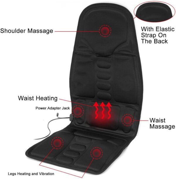 Colchoneta De Masaje De Cuerpo Completo con Calefacción para Colchón Cabezales De Masaje Shiatsu para El Cuello, para El Cuello Y La Espalda, Relajación De Los Músculos Lumbares - Image 4