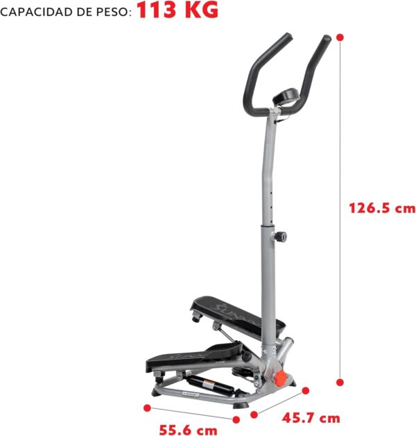 Sunny Health & Fitness Steppers para Hacer Ejercicio en casa, escalón de Escalera de bajo Impacto para Entrenamiento de Cuerpo Completo, Stepper Opcional con Bandas de Resistencia o Manillar - Image 5
