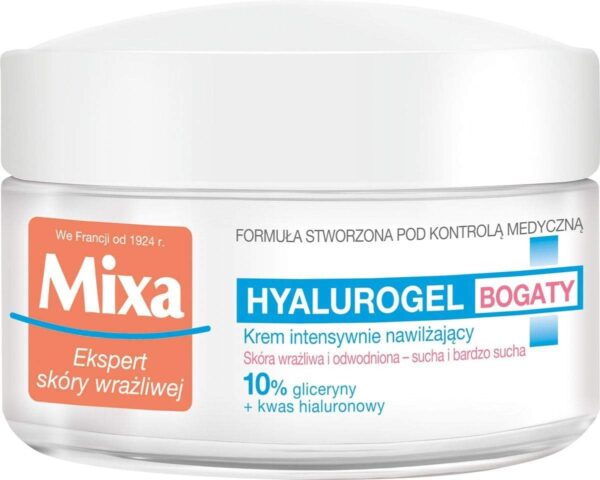 EKSPERT SKÓRY WRAŻLIWEJ HYALUROGEL BOGATY KREM INTENSYWNIE NAWILŻAJĄCY