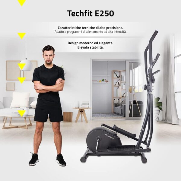 TechFit E250N Cross Trainer, Bicicleta estática elíptica para el hogar, la pérdida de Peso Máquina para Cardio y Ejercicios de Fitness, Dispositivo de Resistencia Magnética para Espacios Interiores - Image 2