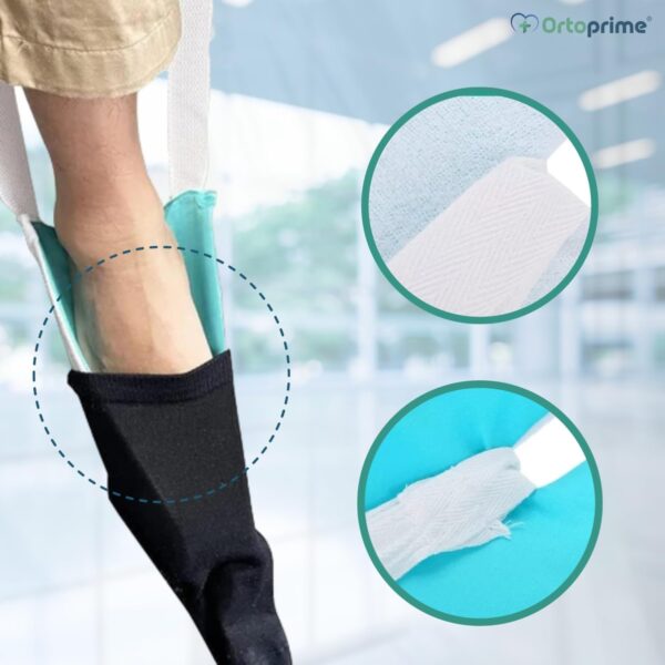 OrtoPrime CALZADOR DE MEDIAS DE COMPRENSIÓN - Calzador de Calcetines - Aparato para Ponerse los Calcetines - Regalos para Ancianos - Ayuda poner calcetines Personas Mayores - Image 9