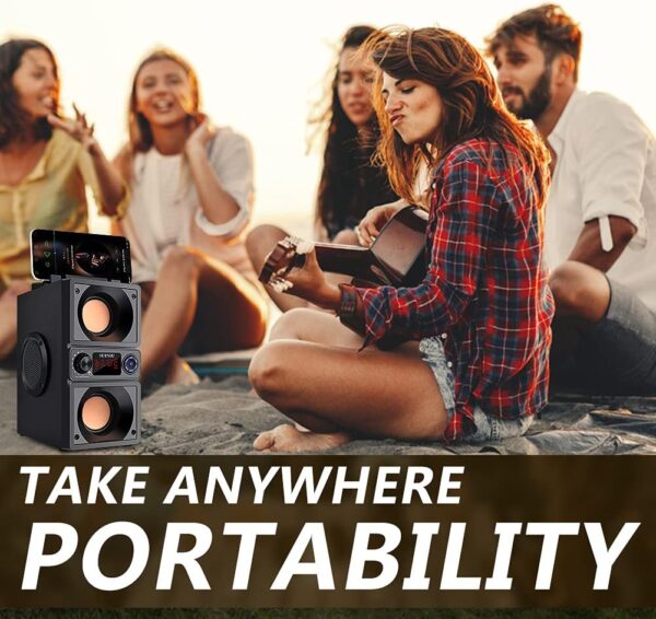 SUPNIU Altavoz Bluetooth,40W Altavoz Portatil Potente, Altavoz Inalámbrico,Altavoces Portátil Potente,Apoya Micro SD AUX para Fiesta Viajes Exterior Exterior para Regalos de Fiesta en casa - Image 5