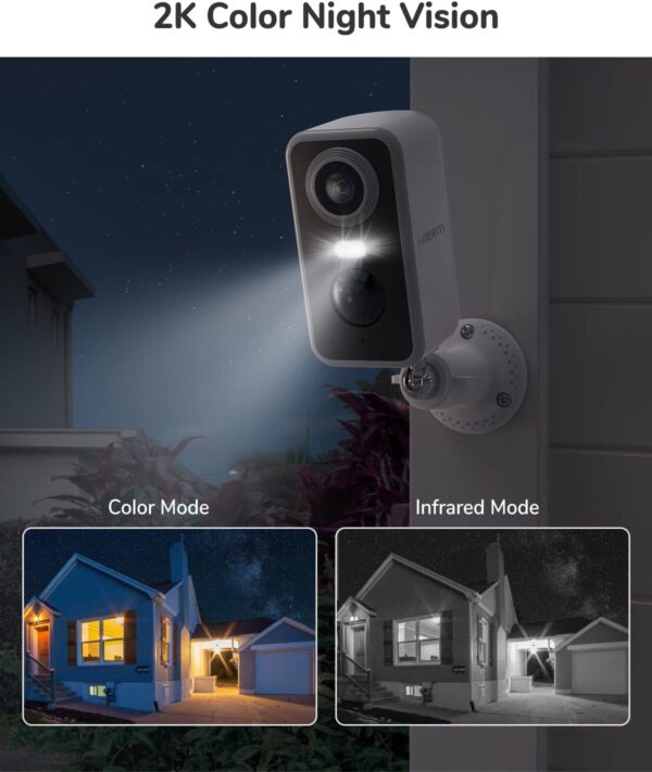 DEATTI Cámara de Vigilancia WiFi Exterior con Batería Recargable, 2K Camaras Vigilancia Domicilio WiFi, Visión Nocturna en Color, Detección de Movimiento PIR, Audio Bidireccional, IP66 - Image 8